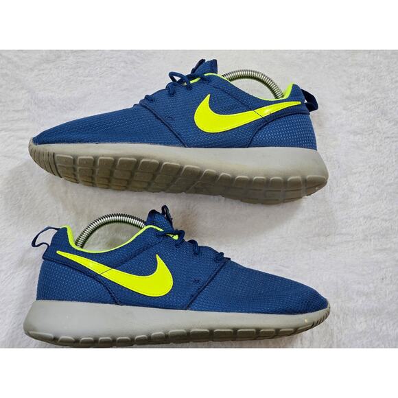 Nike ID Roshe Run 943711-991 Blue/Green Running Shoes 7Y - Picture 2 of 8